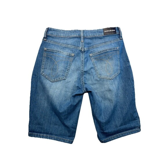 Calvin Klein Women’s Size 6 Blue Denim Bermuda Shorts 10” Inseam - Picture 2 of 13
